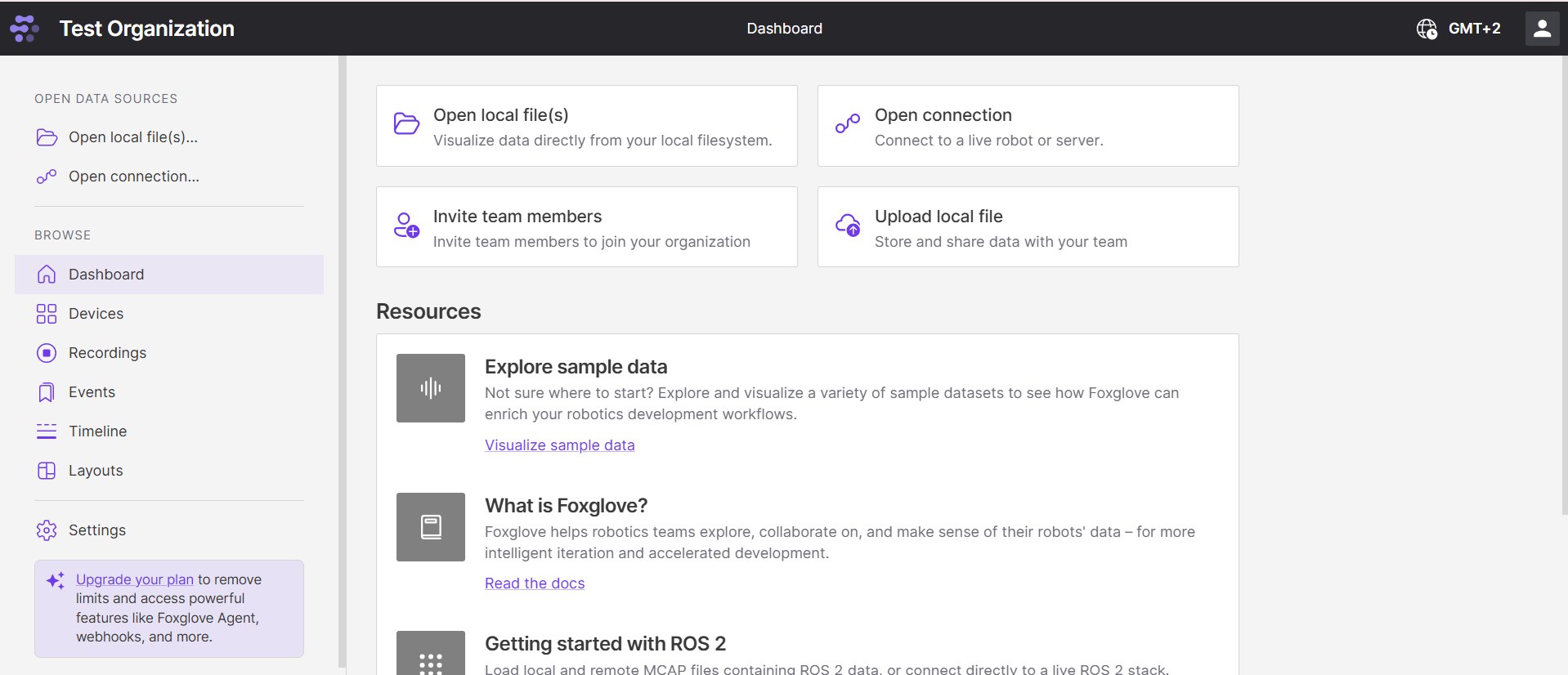 Foxglove Dashboard