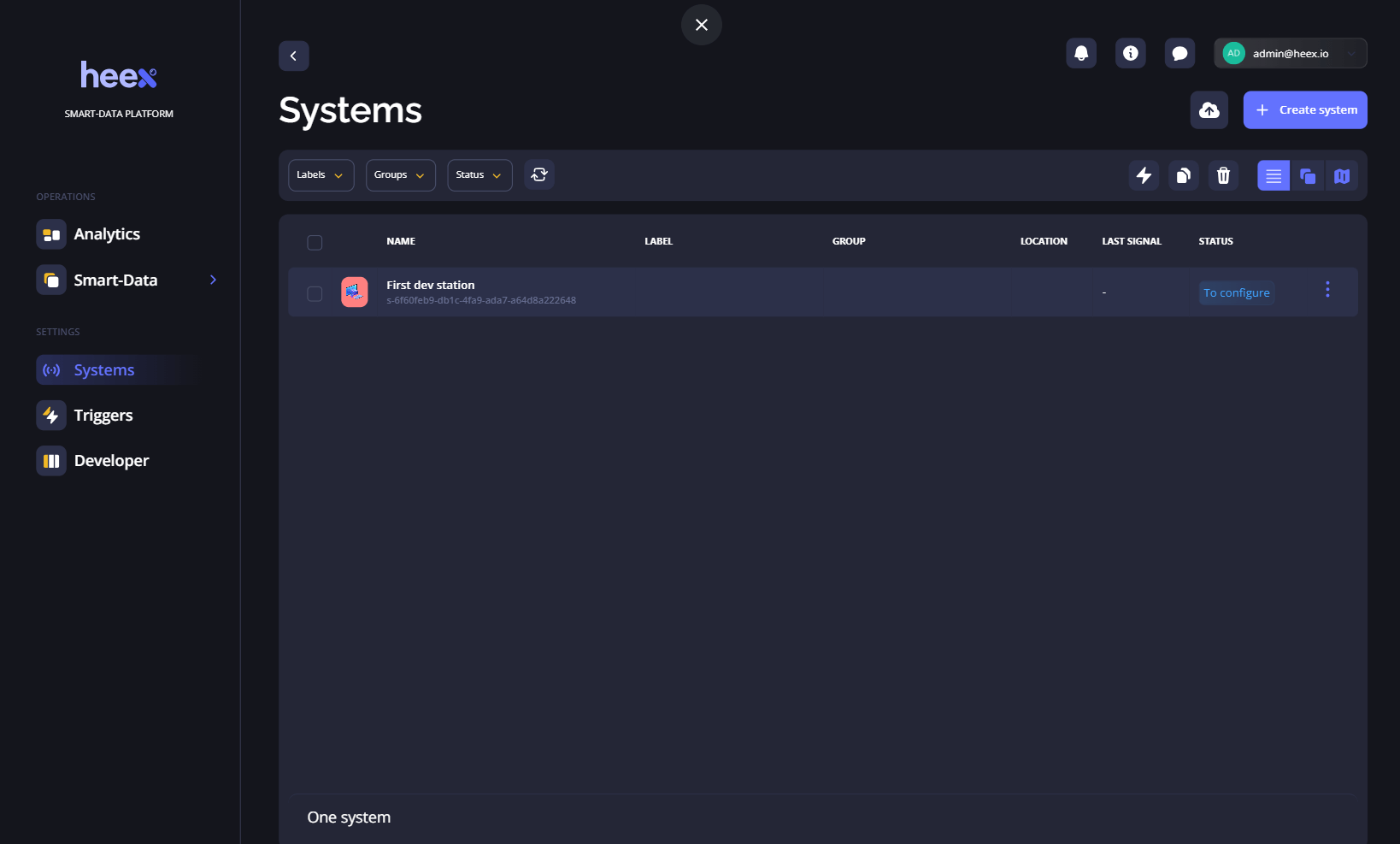 Heex Dashboard